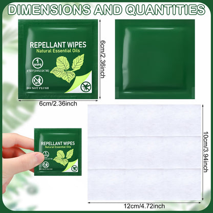 Threlaco 200 Pieces Travel Size Wipes Citronella Oil Individually Wrapped Wipes for Indoor Outdoor Travel Picnic Camping Hikes