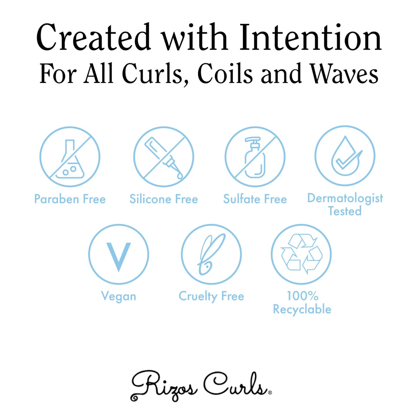 Rizos Curls Beach Waves Texturizing Salt Spray, Enhance Texture & Volume, Nourish and Enhance Definition with Blue Agave Extract, Red Algae & Prickly Pear Cactus, 6.8 oz