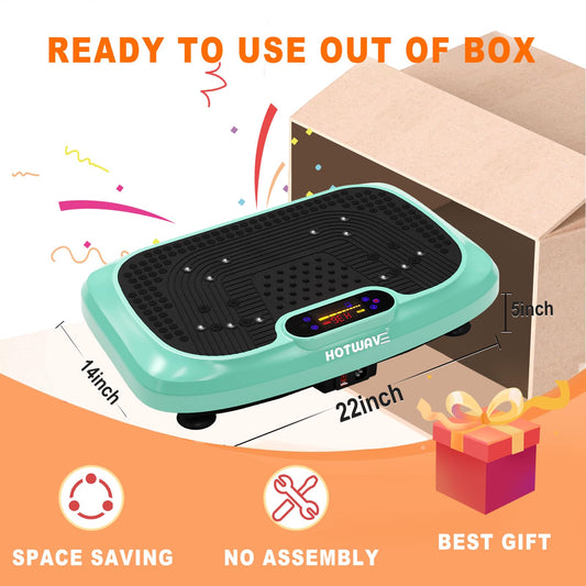 HOTWAVE Vibration Plate Exercise Machine for Lymphatic Drainage, Power Vibrating Plates Platform for Weight Loss - Whole Body Shaker Vibration Plate Machine Home Gym Shaping Fitness Workout