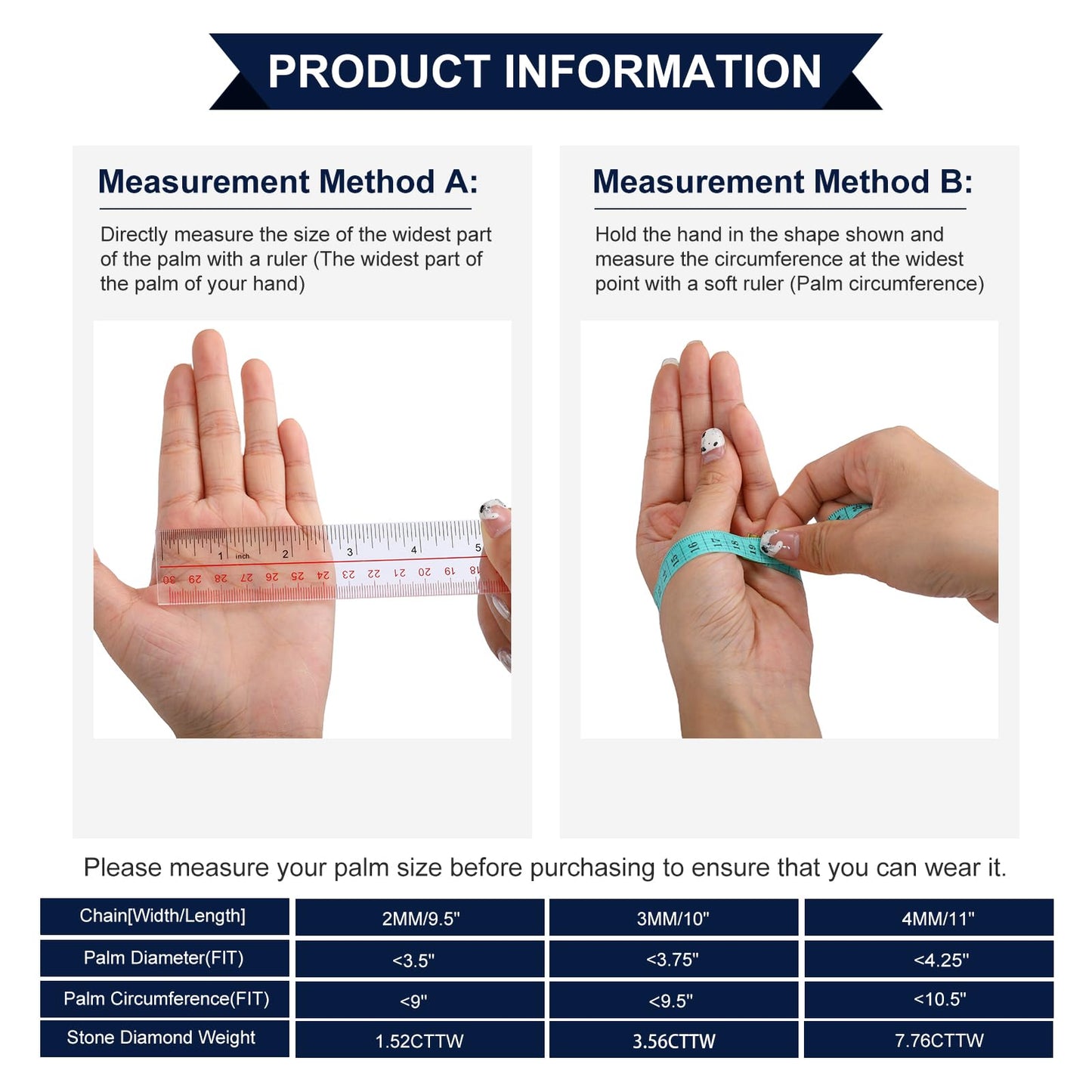 Moissanite Tennis Bracelet, 7.76 Carats Adjustable Bracelet for Women 18K Yellow Gold Plated S925 Sterling Silver Tennis Bracelet D Color VVS1 Round Cut 4MM Moissanite Bracelet Mothers Day Gift