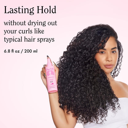 Rizos Curls Volumizing Curl Hair Spray Flexible Hold, Volume & Frizz Control with Aloe Vera Adds Shine & Bounce for All Hair Types Wavy, Curly, Coily, Kinky Sulfate, Paraben & Alcohol-Free