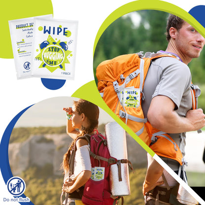 Tondiamo 200 Pcs Peppermint Wipes Mint Travel Individually Wrapped Bulk Wipes for Summer Outdoors Long Lasting Comfortable Hiking