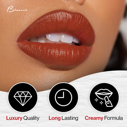 Besame Swinging Sienna Lipstick - 1951 | Glamorous Terracotta Color | 1950s Inspired Beauty | Luminous, Long Lasting & Smudge Resistant | Moisturizing, Hydrating & Lightweight | Smooth Application