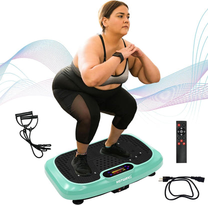 HOTWAVE Vibration Plate Exercise Machine for Lymphatic Drainage, Power Vibrating Plates Platform for Weight Loss - Whole Body Shaker Vibration Plate Machine Home Gym Shaping Fitness Workout