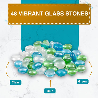 Regal Games Mancala Board Game - Fun Classic Table Game with Wooden Board for Adults & Kids - 48 Glass Mancala Beads & 2 Player Games - Ideal for Family Game Night, Travel (Ages 8+)