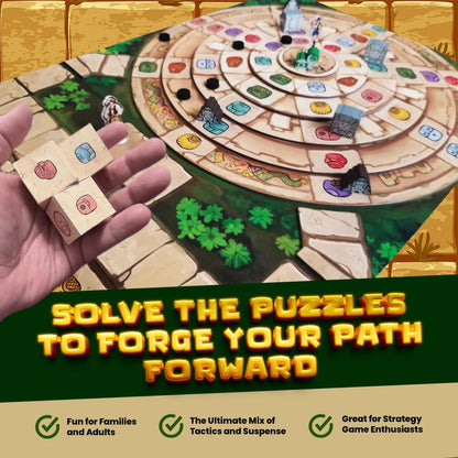 Crazy Like a Box Mayan Curse – Thrilling Puzzly Board Games for Adults & Kids, Strategic Family Games for Game Night, Party Game with Fantasy, Adventure & Suspense, Ideal Gift for Boardgame Lovers