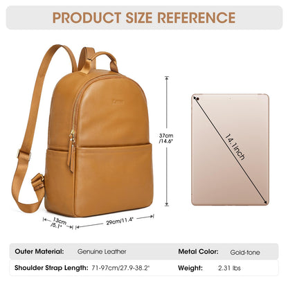 Kattee Genuine leather backpack purse for women Antitheft Rucksack Soft work Casual Daypack fashion