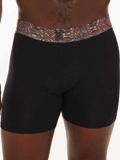 Savage X Fenty, Men's, Boxer Briefs, Matte logo elastic waistband, Front contour pouch, Cotton, Caviar, S
