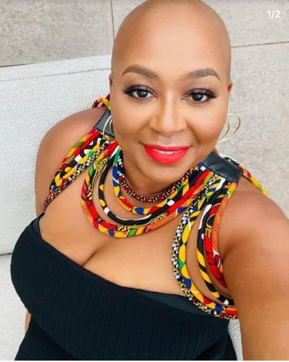 Women’s Off the Shoulder Corded Top Necklace | African Necklace | Colorful | Necklace | Ladies African Necklace