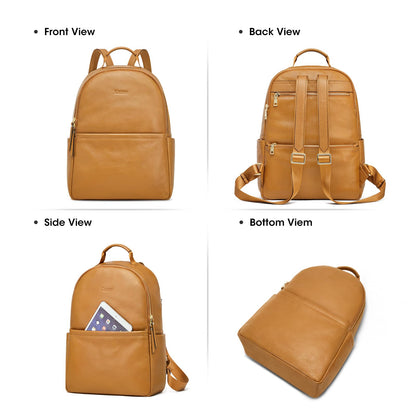 Kattee Genuine leather backpack purse for women Antitheft Rucksack Soft work Casual Daypack fashion