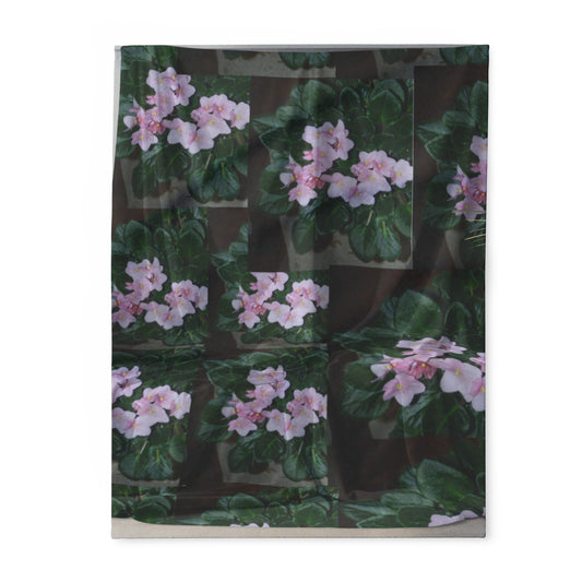 African Violet Fleece Blanket by SobG Designs