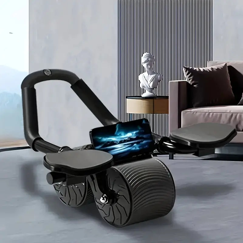 Automatic Rebound Abdominal Wheel with Elbow Pad-3