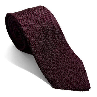 Burgundy Silk Grenadine Tie (Garza Grossa)-0