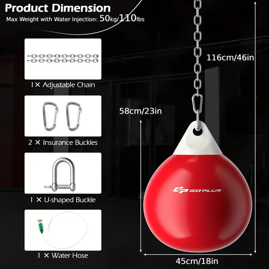 50kg Heavy-Duty Water Punching Bag(Red)-1