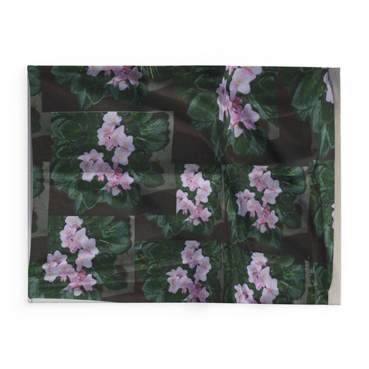 African Violet Fleece Blanket by SobG Designs