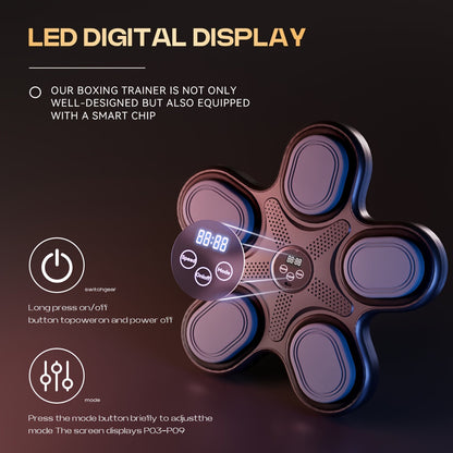 Smart Music Boxing Trainer Wall-Mounted Fitness Pad-3