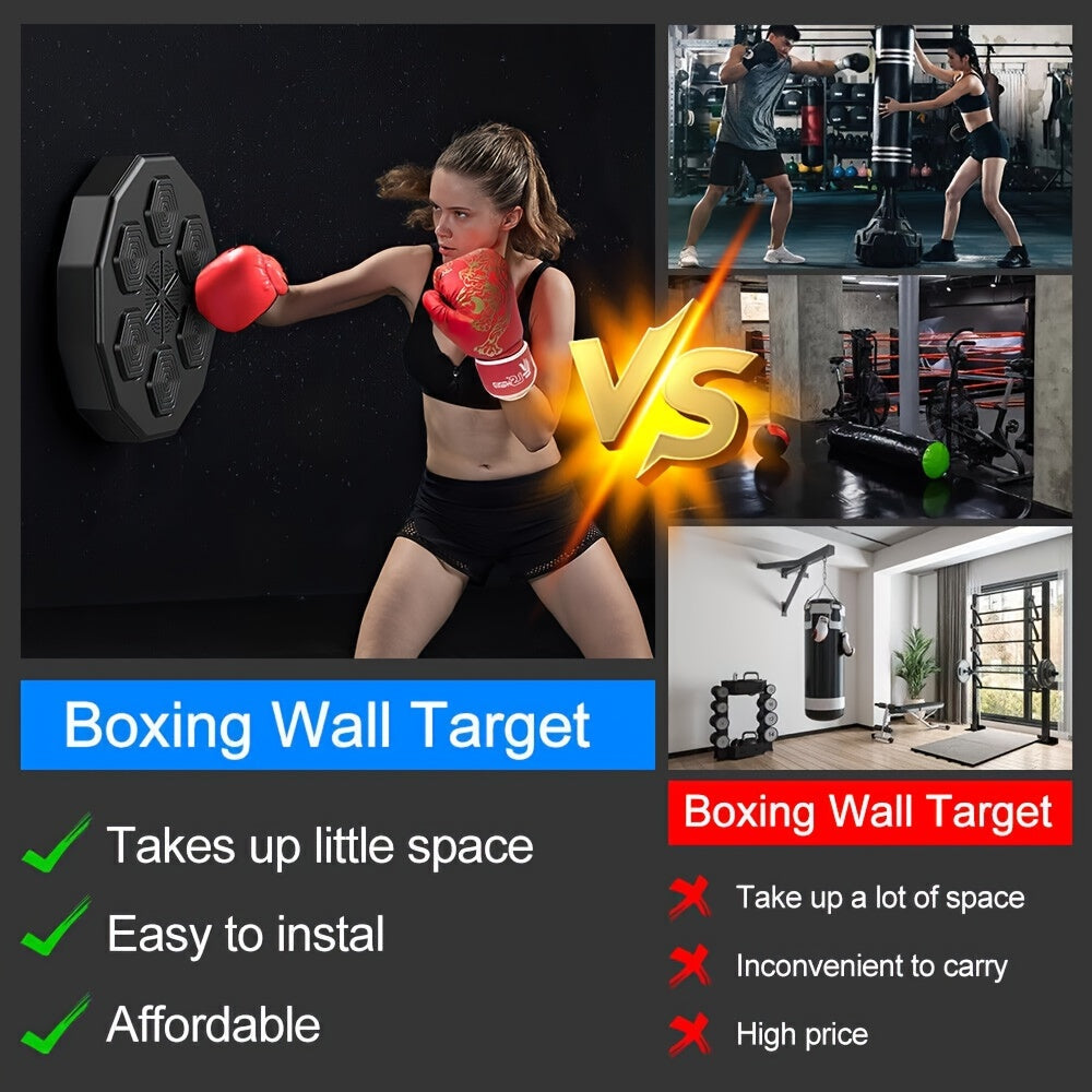 Smart Wall-Mounted Boxing Trainer with Gloves-3