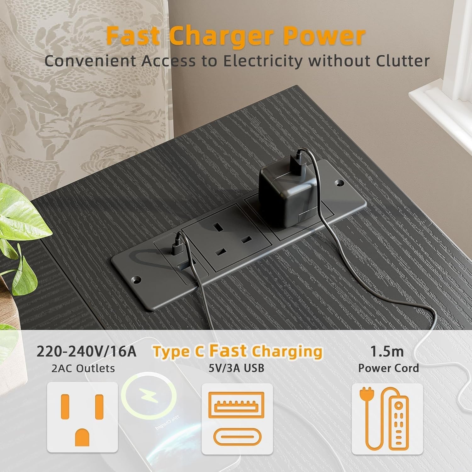 L Shaped Computer Desk with Power Outlets, 47 Inch Small Corner Desk with Reversible Shelves, Gaming Desk Computer Table Study Writing Table for Home Office Bedroom Small Space, Black-3