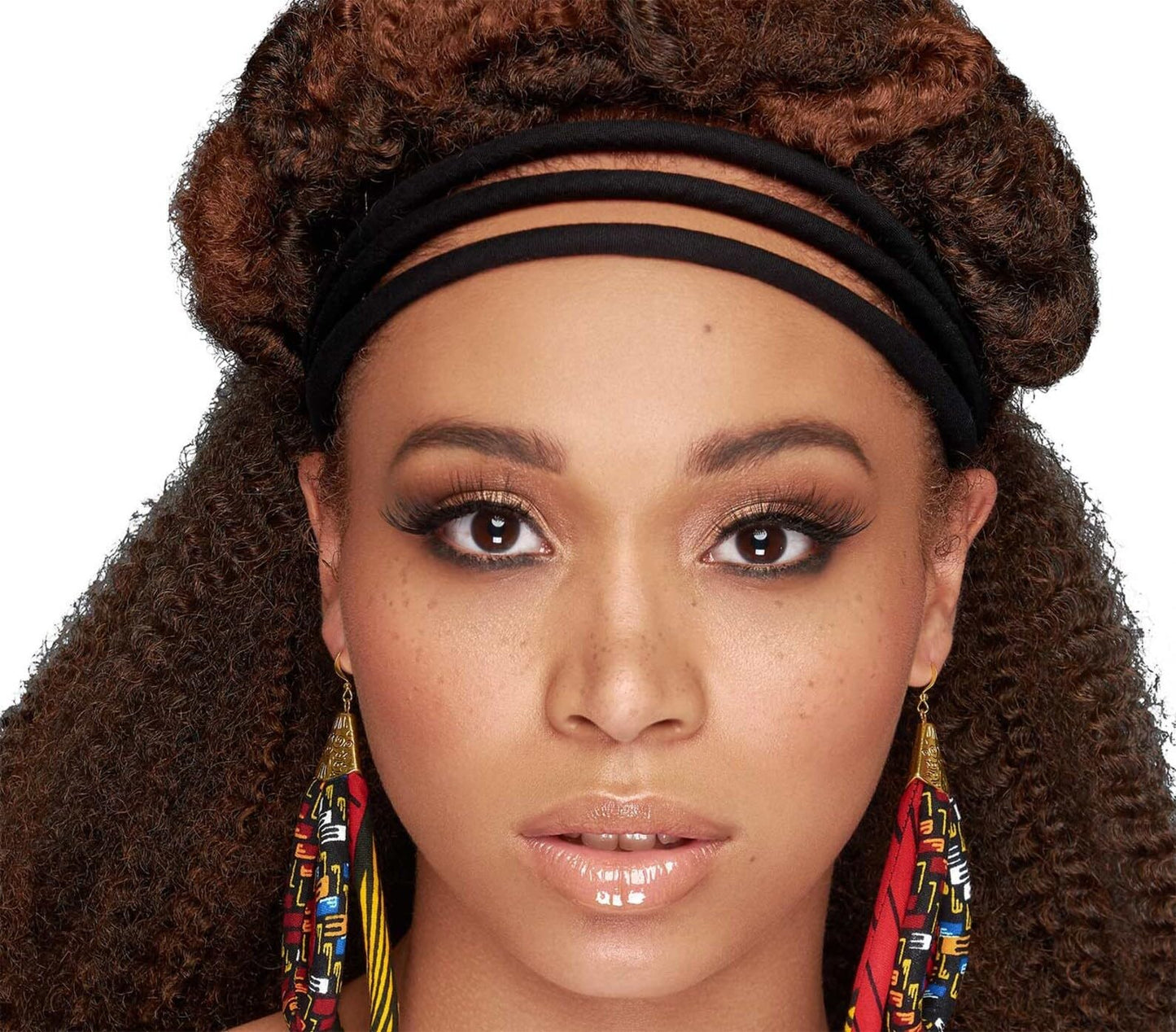 African Hair Piece | All Black 3 Strand Head Wrap | Black Headband | The Black Regent Headband | Everyday Headband | Elegant Afro Goth Diadem | Cloth & Cord