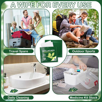Threlaco 200 Pieces Travel Size Wipes Citronella Oil Individually Wrapped Wipes for Indoor Outdoor Travel Picnic Camping Hikes