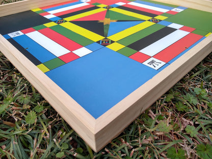 JAMAICANLUDO Jamaican Ludo Original Edition | 24in x 24in Board Game | Family Game Night Activity | Fun Easy Multi-Player Entertainment (4 Players, Ages 6+)