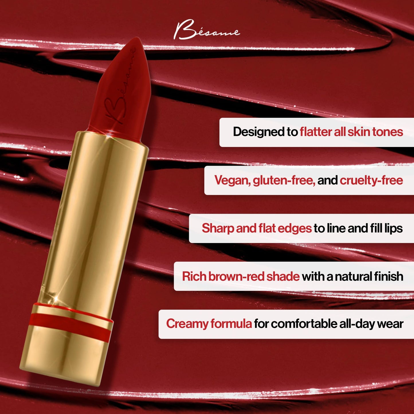 BESAME COSMETICS Rhythm In Red Lipstick - 1934