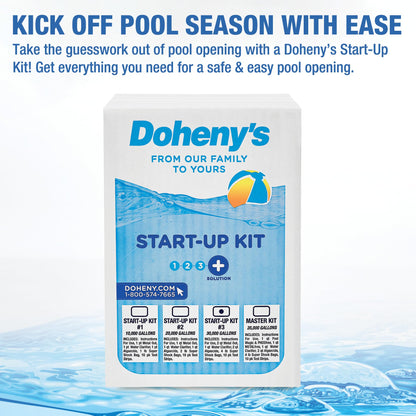 Doheny's Ultimate Pool Opening Start-Up Kit | Includes Metal Out, Spring Control, Clarifier & Super Shock | Prevents Stains, Rust & Scale | Free Test Strips | Pro-Grade Pool Chemicals