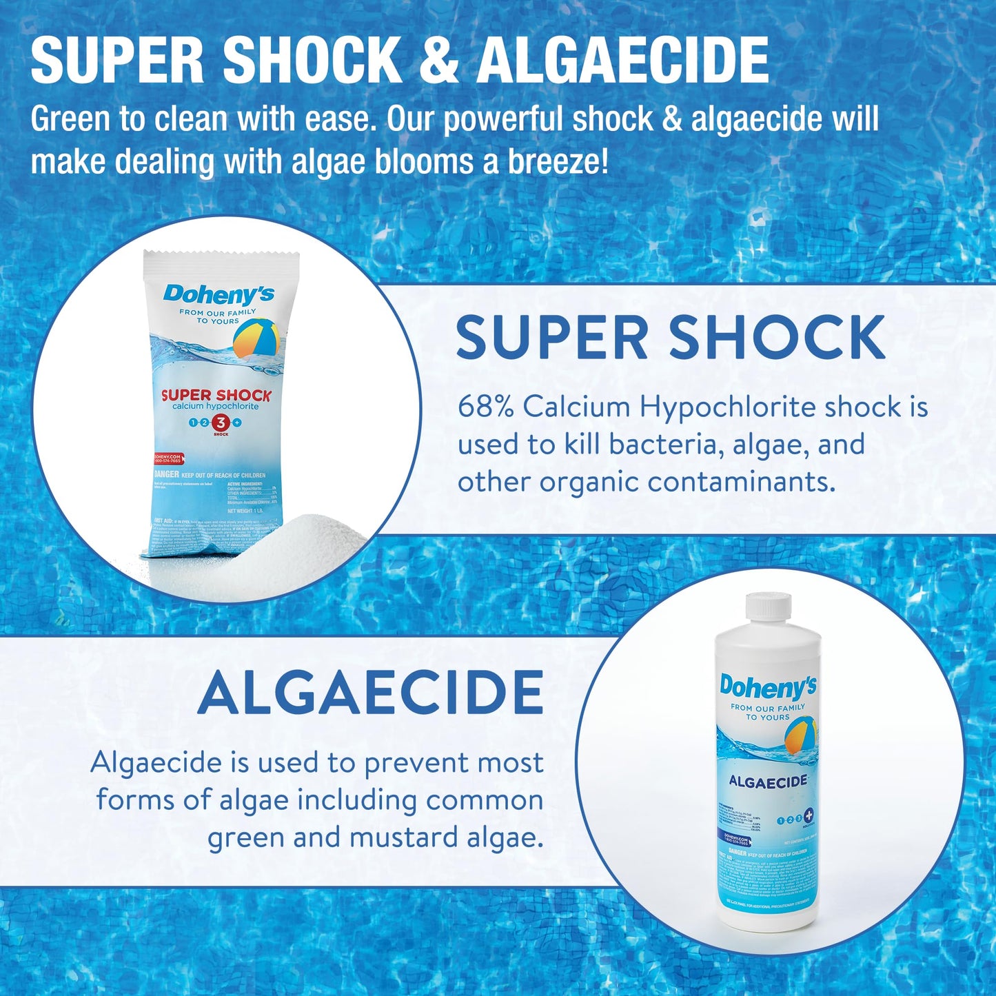 Doheny's Ultimate Pool Opening Start-Up Kit | Includes Metal Out, Spring Control, Clarifier & Super Shock | Prevents Stains, Rust & Scale | Free Test Strips | Pro-Grade Pool Chemicals