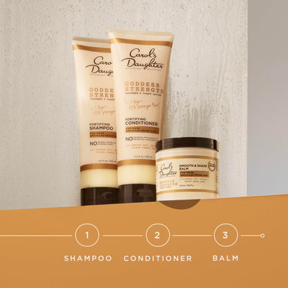 Carol's Daughter Goddess Strength Fortifying Conditioner For Wavy, Coily and Curly Hair, Sulfate Free Conditioner with Castor Oil for Weak Hair, 11 Fl Oz