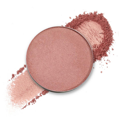 Besame Rose Gold Powder Blush & Eyeshadow 1959 Refill | Fits Signature Compacts Post-2019 | Sunkissed Pink-Gold | Vintage Inspired | 2-In-1 Cheek & Eyelid Highlighter | Sustainable Beauty Routine