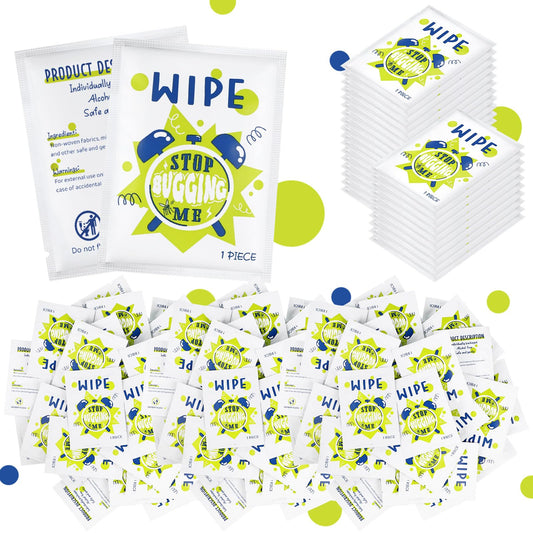 Tondiamo 200 Pcs Peppermint Wipes Mint Travel Individually Wrapped Bulk Wipes for Summer Outdoors Long Lasting Comfortable Hiking