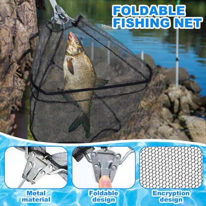 LaRandom 51 Pcs Fishing Pole Combo 6.89ft Telescopic Rods Set Collapsible Fishing Rods with Plier Lip Gripper Lures Carrier Bag Pre Loaded Spinning Reel with Freshwater Rod and Reel Combos Kit (Red)