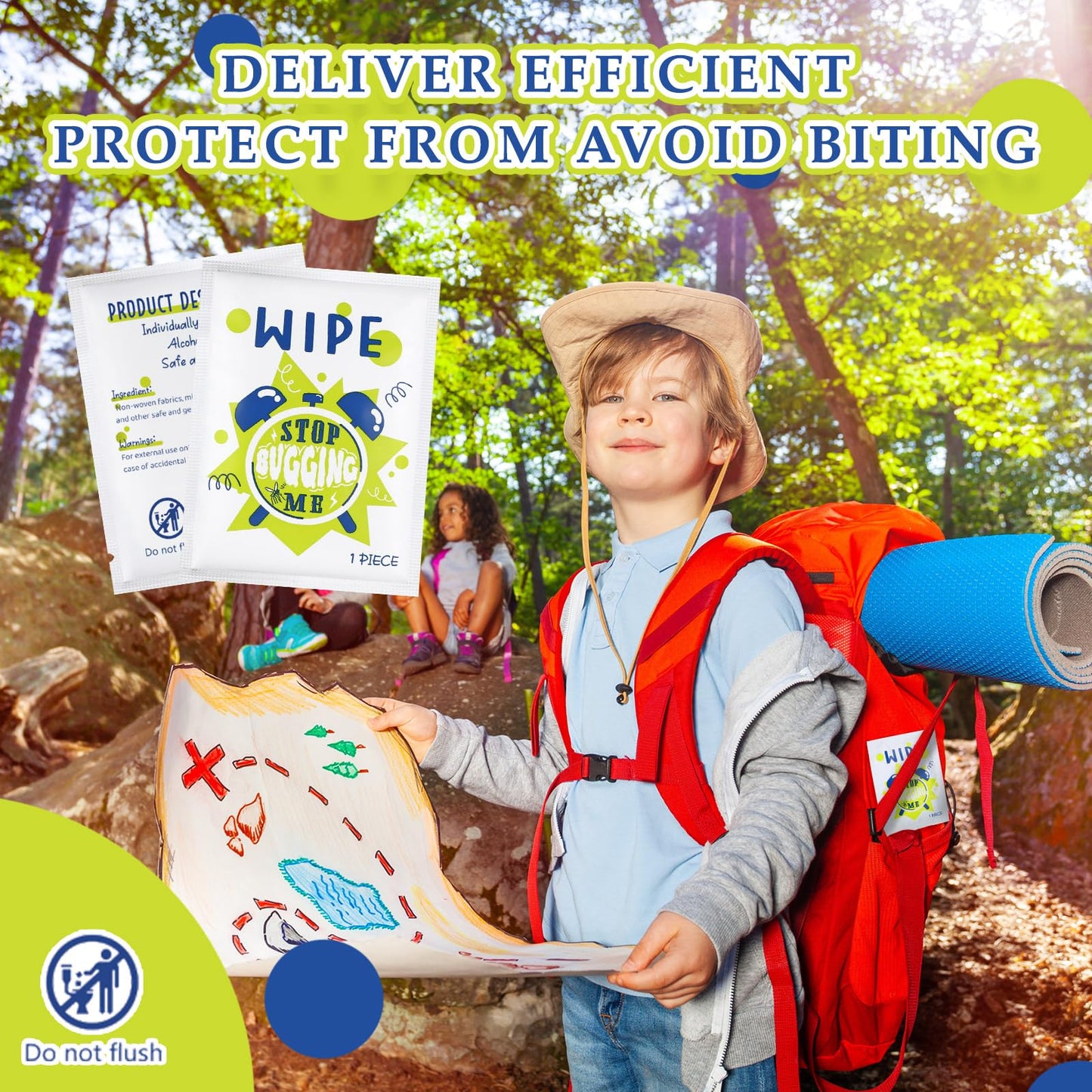 Tondiamo 200 Pcs Peppermint Wipes Mint Travel Individually Wrapped Bulk Wipes for Summer Outdoors Long Lasting Comfortable Hiking