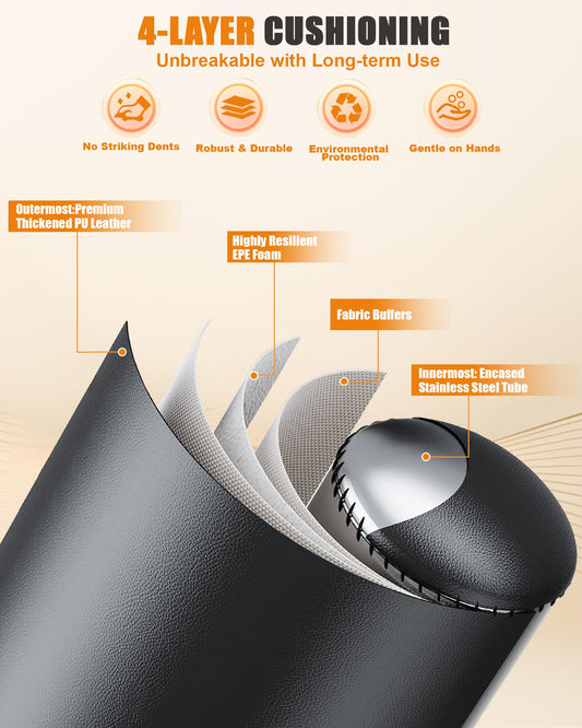 LEKÄRO Freestanding Punching Bag with Boxing Gloves, Heavy Boxing Bag with Stand for Adult Kids, Standing Kickboxing Bag (Black Gold)