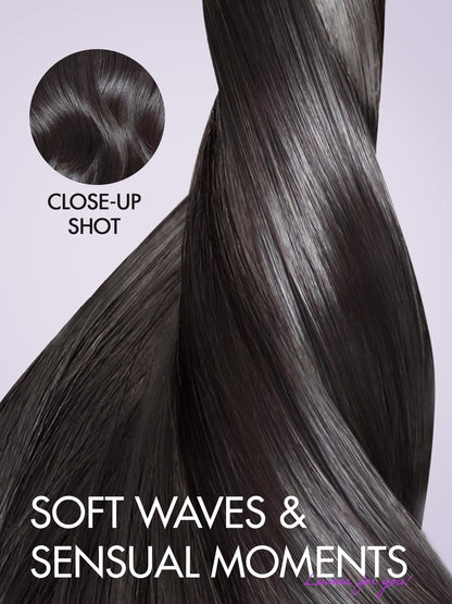 LUVME HAIR 14" Gorgeous Loose Wave Lace Front Wigs, Human Hair, Mid Parted, Natural Black