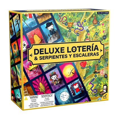 Deluxe Loteria Snakes and Ladders (Serpientes Y Escalera) with Loteria Classic Mexican Board Game