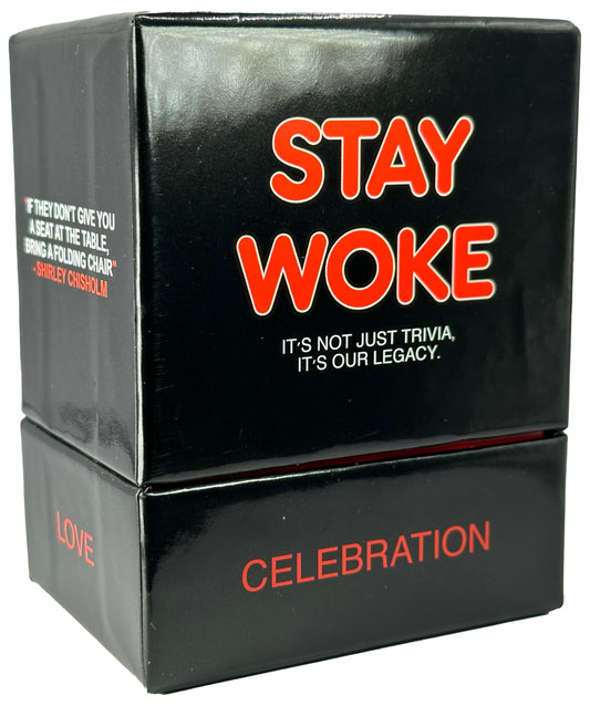 Kinfolk Stay Woke - A Trivia Black Card Game Celebrating Black Movies, Music, and Cultural Heritage - Engaging, Educational Entertainment for Groups, Embracing African-American Legacy with Fun.