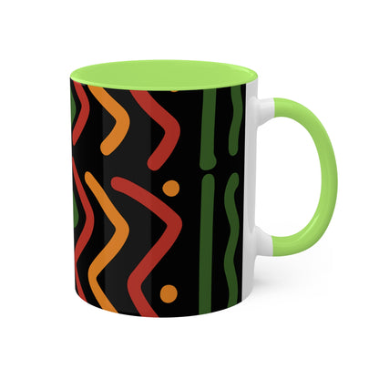THE AFRICA MAP Colorful Mugs, 11oz by SobG Designs