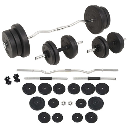vidaXL Barbell and Dumbbell Set 132.3 lb-0