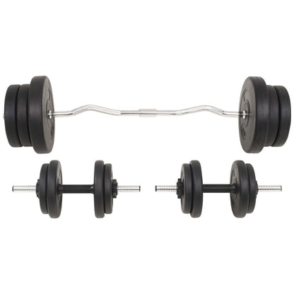 vidaXL Barbell and Dumbbell Set 132.3 lb-1