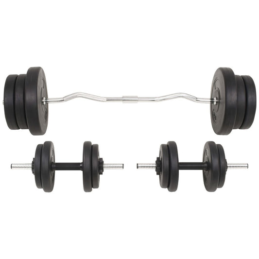 vidaXL Barbell and Dumbbell Set 132.3 lb-1