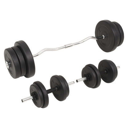 vidaXL Barbell and Dumbbell Set 132.3 lb-2