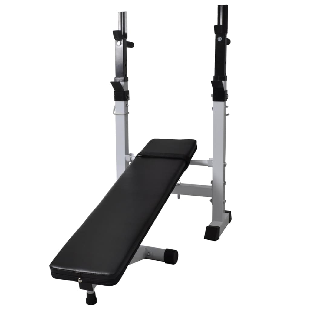 vidaXL Workout Bench with Weight Rack, Barbell and Dumbbell Set198.4 lb-2
