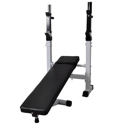 vidaXL Workout Bench with Weight Rack, Barbell and Dumbbell Set198.4 lb-2