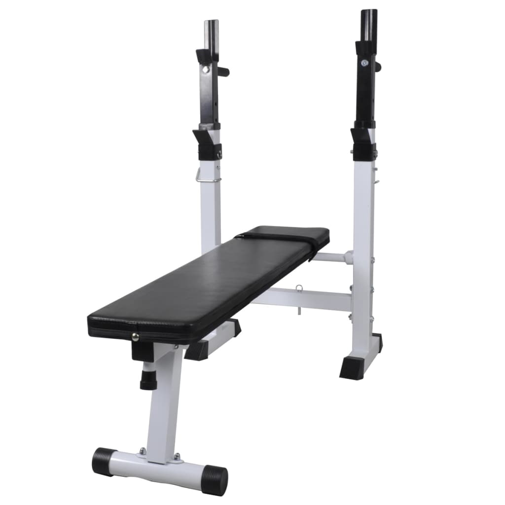 vidaXL Workout Bench with Weight Rack, Barbell and Dumbbell Set198.4 lb-3