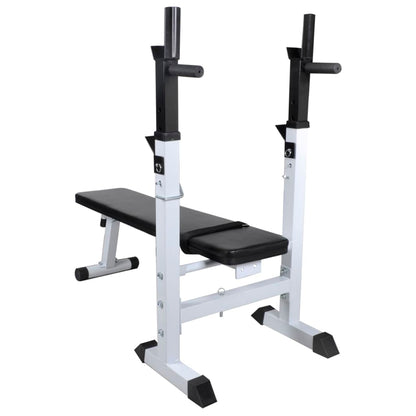 vidaXL Workout Bench with Weight Rack, Barbell and Dumbbell Set198.4 lb-4