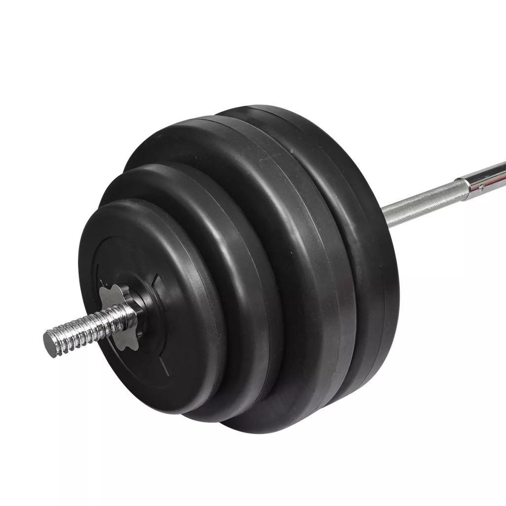 vidaXL Barbell with Plates Set 132.3 lb-2
