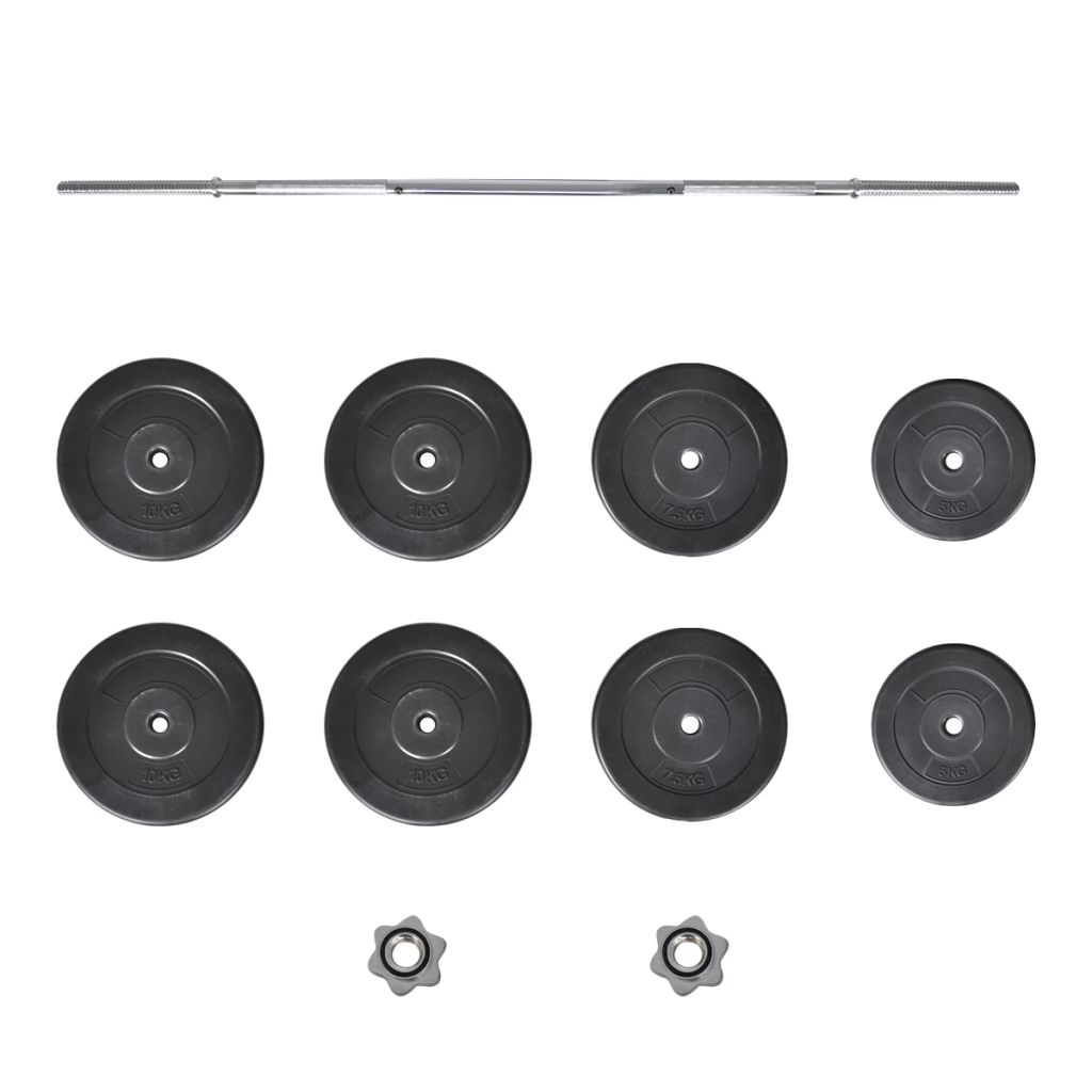 vidaXL Barbell with Plates Set 132.3 lb-3