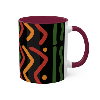 THE AFRICA MAP Colorful Mugs, 11oz by SobG Designs
