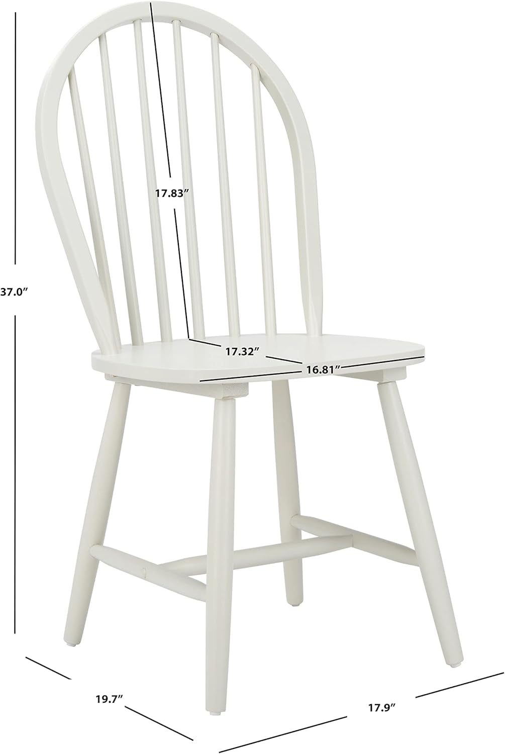 Home Camden 18-Inch Farmhouse Black Spindle Back-2